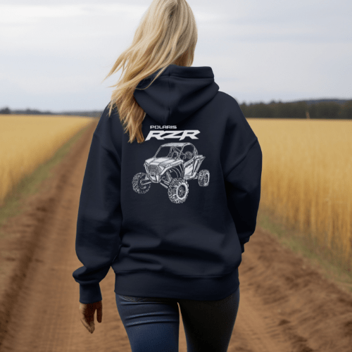 RZR Black Zip - Up Hoodie - SXS Adventure Apparel - Goats Trail Off - Road Apparel Company