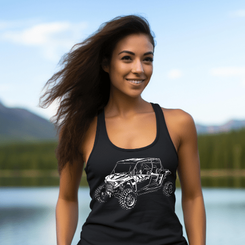 RZR Polaris Side by Side - Women's Racerback Tank Top - Goats Trail Off - Road Apparel Company