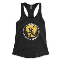 Sasquatch Believe in Yourself Racerback Tank Top - Goats Trail