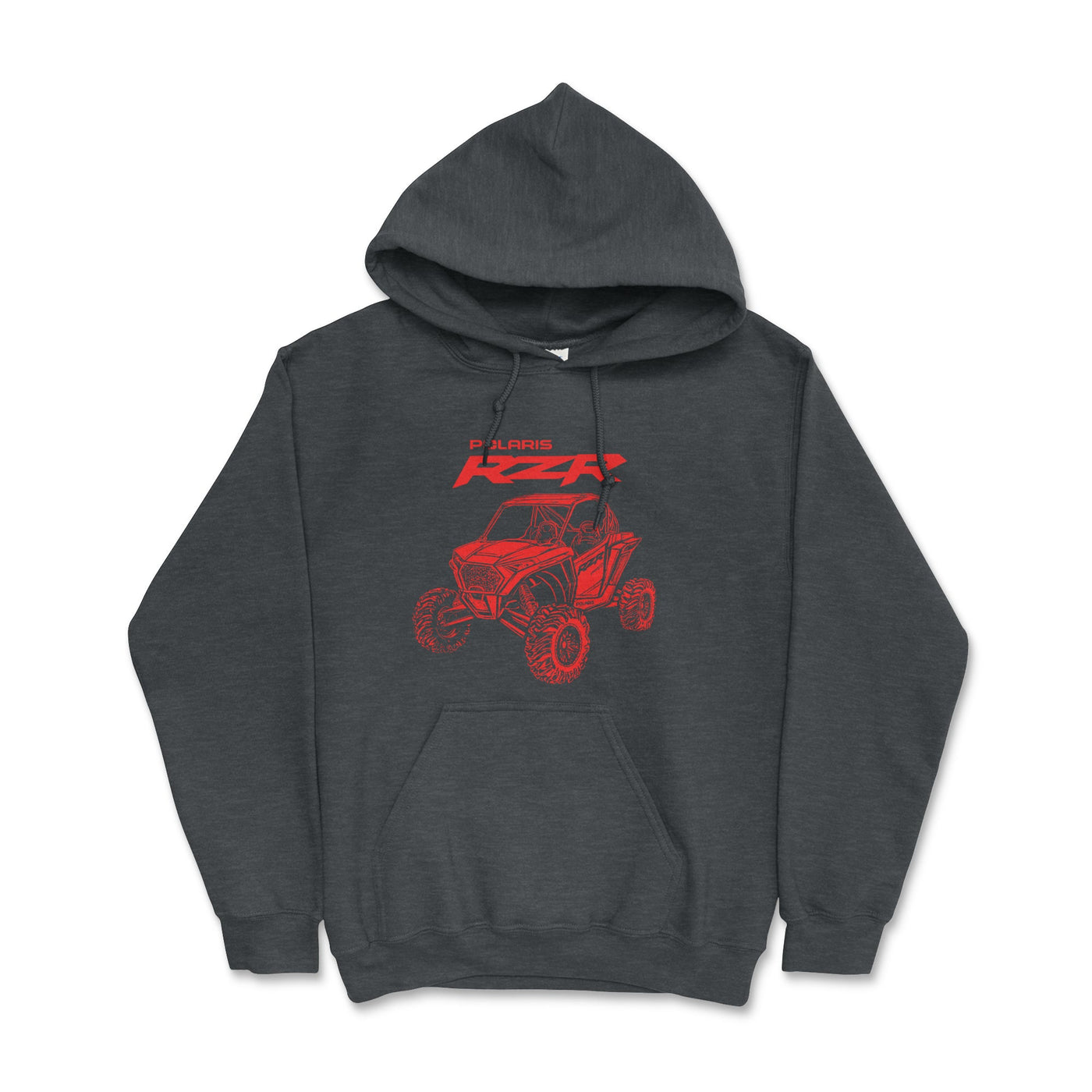 Shop Official Polaris RZR Hoodie - Red Outline - Goats Trail Off - Road Apparel Company