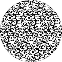 Skeleton Bones Repeat Pattern Spare Tire Cover - Goats Trail