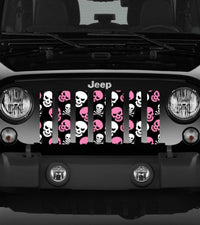Skulls Baby Pink Jeep Grille Insert - Goats Trail