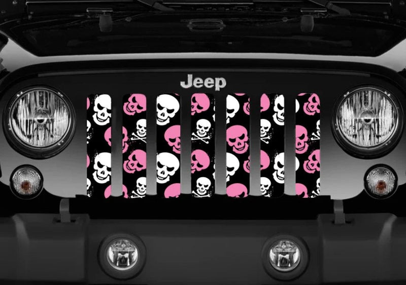 Skulls Baby Pink Jeep Grille Insert - Goats Trail