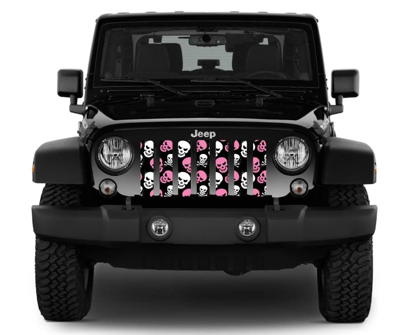 Skulls Baby Pink Jeep Grille Insert - Goats Trail