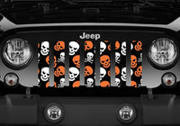 Skulls Orange Jeep Grille Insert - Goats Trail