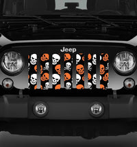 Skulls Orange Jeep Grille Insert - Goats Trail