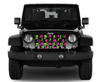 Skulls Pink and Green Jeep Grille Insert - Goats Trail