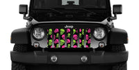 Skulls Pink and Green Jeep Grille Insert - Goats Trail