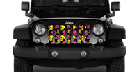 Skulls Pink and Yellow Jeep Grille Insert - Goats Trail