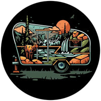 Spare Tire Cover Camper Wilderness Nature Explore - RV, Camper, Van - Goats Trail