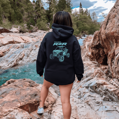 Stay Warm, Stay Adventurous with the RZR Zip - Up Polaris Hoodie - Goats Trail Off - Road Apparel Company