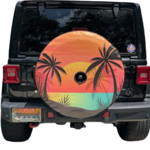 Sunset Beach Spare Tire Cover-Jeep, Bronco, RV Camper - Goats Trail Off-Road Apparel Company