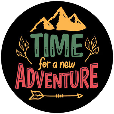 Time for A New Adventure Spare Tire Cover-Jeep, Bronco, RV - Goats Trail Off-Road Apparel Company