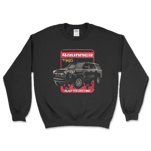 Toyota 4 Runner Ready for Anything Crewneck Sweatshirt Dark Heather / Small Crewneck Sweatshirt