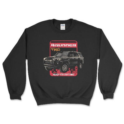 Toyota 4 Runner Ready for Anything Crewneck Sweatshirt Dark Heather / Small Crewneck Sweatshirt