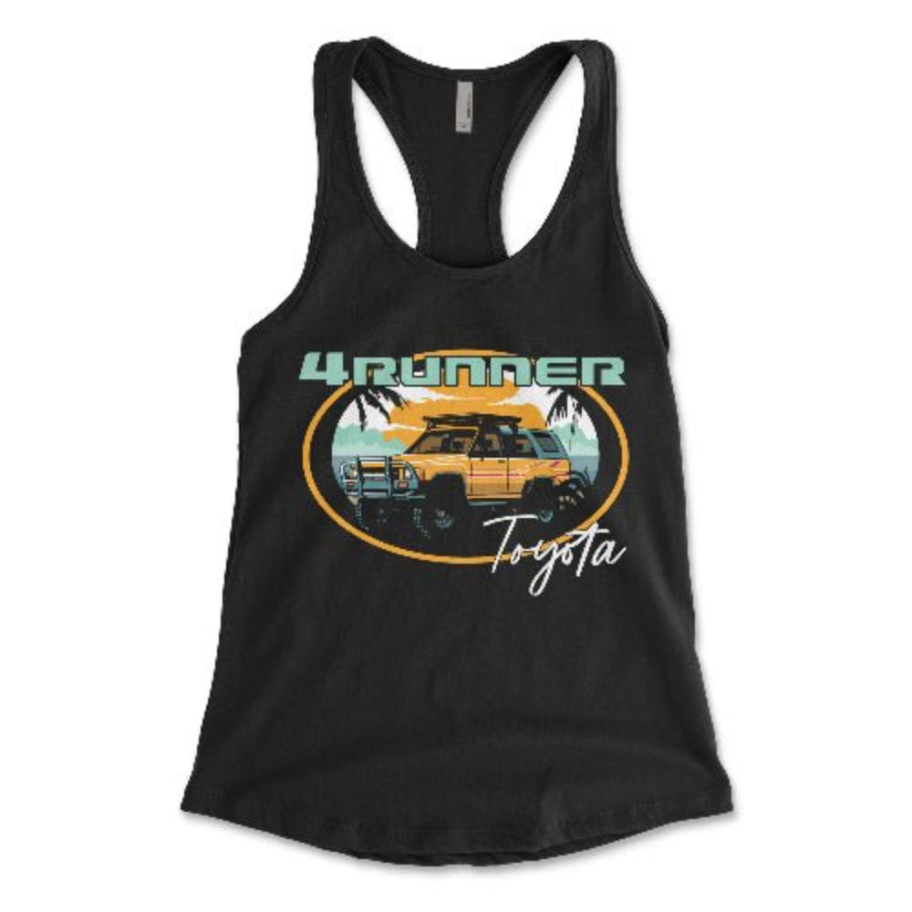 Toyota 4Runner Beach Racerback – Explore Your World Black / Small Women's Tank Tops