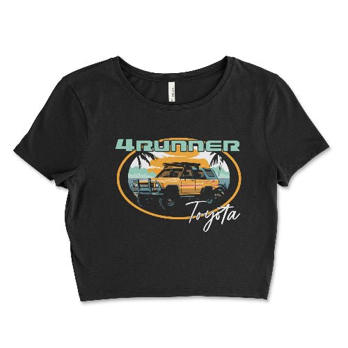 Toyota 4Runner-Trailblazing Apparel for Women Black / Small Crop Top