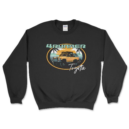 Toyota 4Runner Vintage Beach Off Road Crewneck Black / Small Crewneck Sweatshirt
