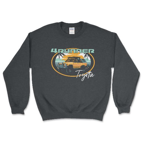 Toyota 4Runner Vintage Beach Off Road Crewneck Dark Heather / Small Crewneck Sweatshirt