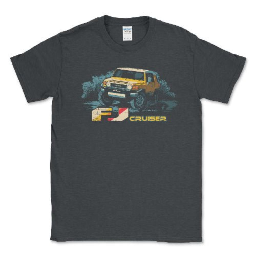 Toyota FJ Cruiser Rugged Off Road Tee-Licensed Toyota Gear Dark Heather / Small Unisex T-shirt