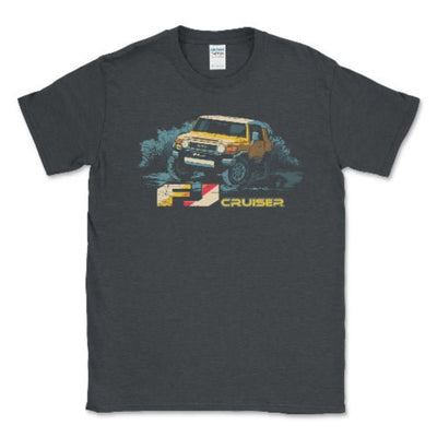 Toyota FJ Cruiser Rugged Off Road Tee-Licensed Toyota Gear Dark Heather / Small Unisex T-shirt