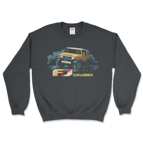 Toyota FJ Cruiser Sweatshirt-Let's Go Places Dark Heather / Small Crewneck Sweatshirt