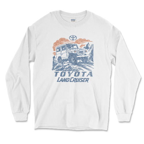 Toyota Land Cruiser 4x4 Off-Road Long Sleeve Shirt White / Small Long-Sleeve T-shirt