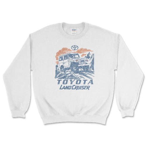 Toyota Land Cruiser 4x4 Off-Road Sweatshirt White / Small Crewneck Sweatshirt