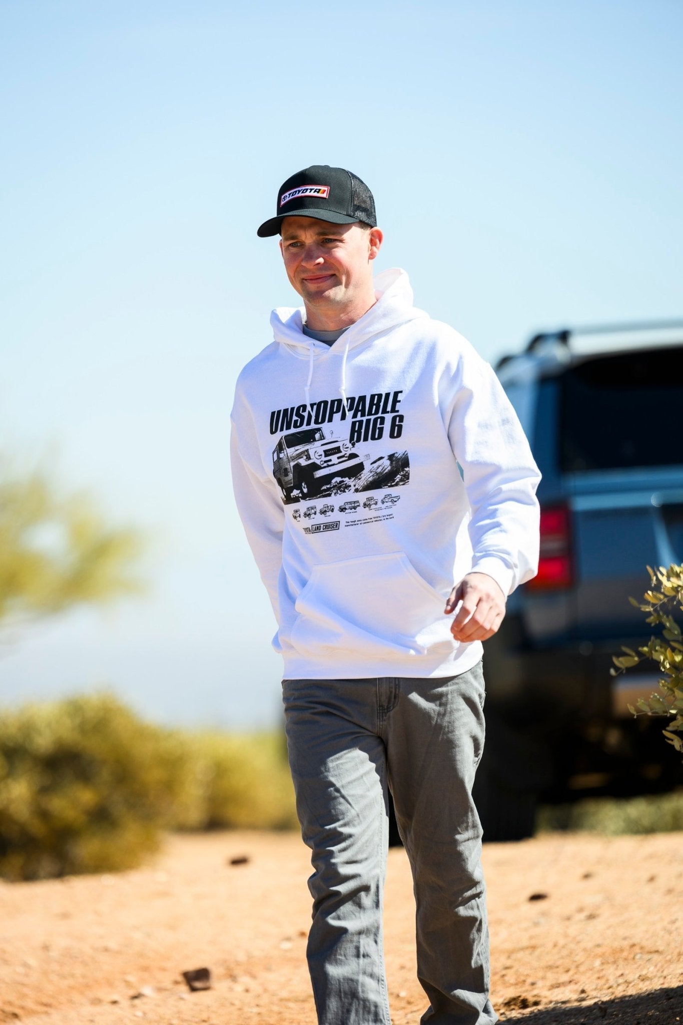 Toyota Land Cruiser Vintage Hoodie-4x4 Off Road Classic Hooded Sweatshirt