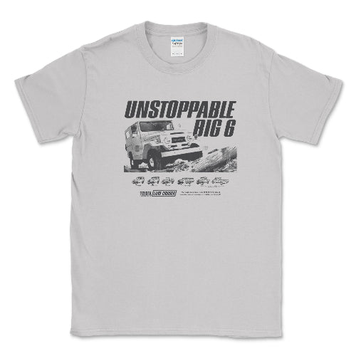 Toyota Land Cruiser Vintage T-shirt-Unstoppable Big 6 Cement / Small Unisex T-shirt