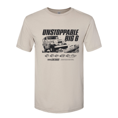 Toyota Land Cruiser Vintage T-shirt-Unstoppable Big 6 Slate / Small Unisex T-shirt