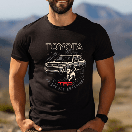 Toyota Men's Big and Tall 4Runner TRD Dog Lover Tee Big and Tall Shirts