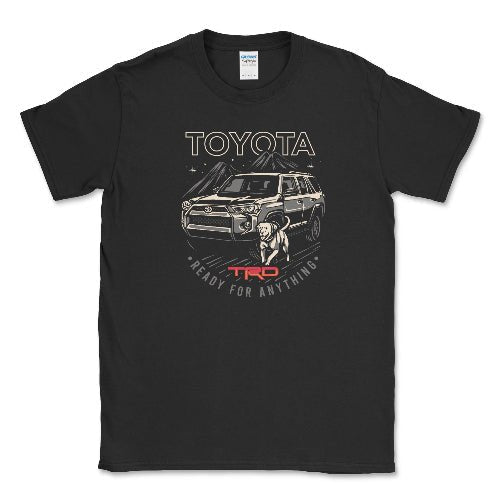 Toyota Men's Big and Tall 4Runner TRD Dog Lover Tee Black / LT Big and Tall Shirts