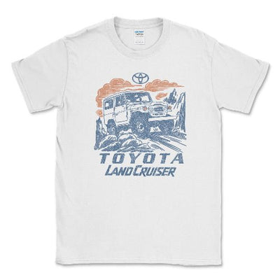 Toyota Men's Big and Tall Land Cruiser Off Road Shirt White / LT Big and Tall Shirts