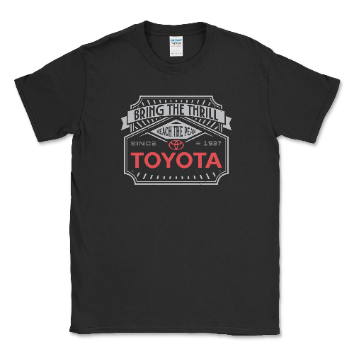 Toyota Men's Big and Tall Off-Road Bring the Thrill Shirt Black / LT Big and Tall Shirts