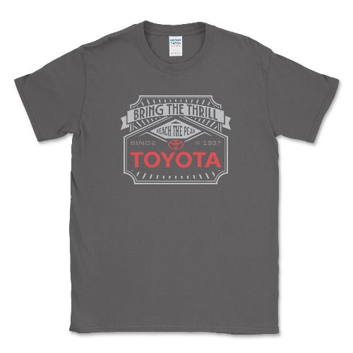Toyota Men's Big and Tall Off-Road Bring the Thrill Shirt Charcoal / LT Big and Tall Shirts