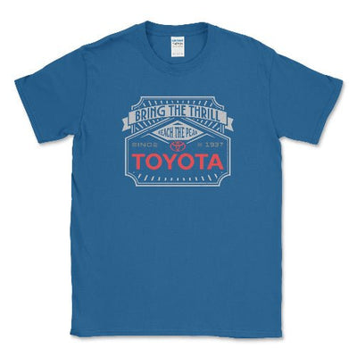 Toyota Men's Big and Tall Off-Road Bring the Thrill Shirt Royal / LT Big and Tall Shirts