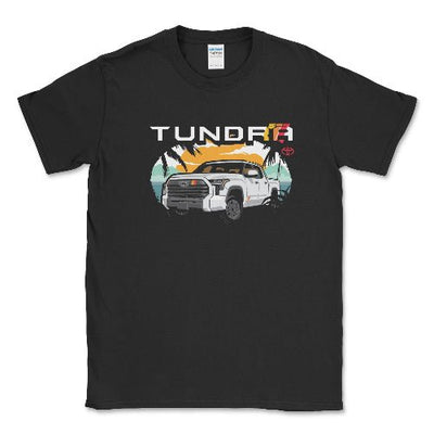 Toyota Men's Big and Tall Tundra Pick-Up Truck Beach Tee Black / LT Big and Tall Shirts