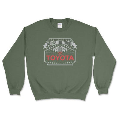 Toyota Off-Road Sweatshirt-Bring the Thrill Military Green / Small Crewneck Sweatshirt