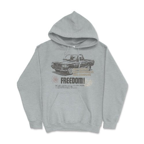 Toyota Pick-Up Truck Vintage Hoodie-4x4 Adventure Heather Sport Grey / Small Hooded Sweatshirt