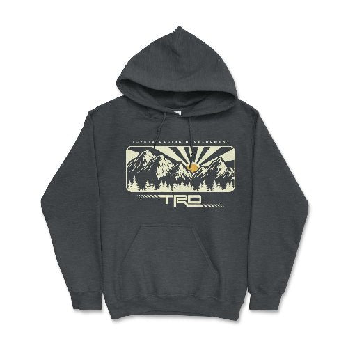 Toyota Racing Development 4x 4 Off Road Mountain Hoodie Dark Heather / Small Hooded Sweatshirt