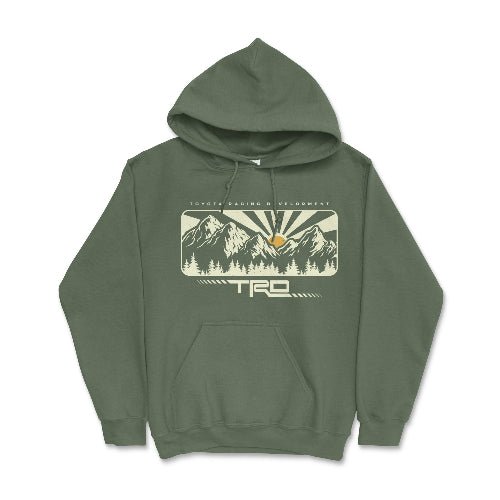 Toyota Racing Development 4x 4 Off Road Mountain Hoodie Military Green / Small Hooded Sweatshirt