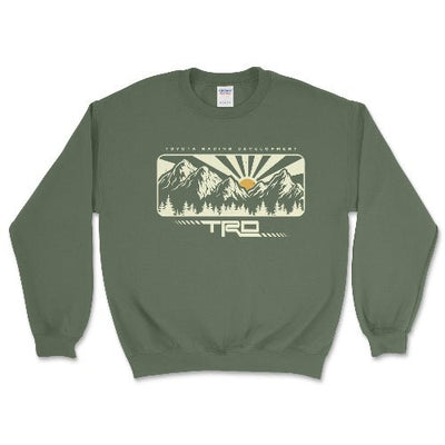 Toyota Racing Development Off Road Mountain 4x4 Sweatshirt Military Green / Small Crewneck Sweatshirt