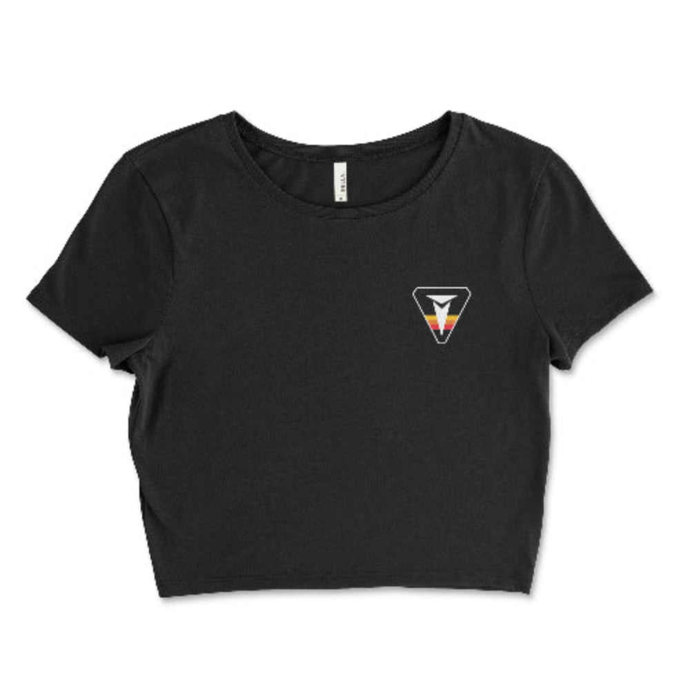 Toyota Retro Logo Women’s Crop Top – Iconic Style Redefined Black / Small Crop Top