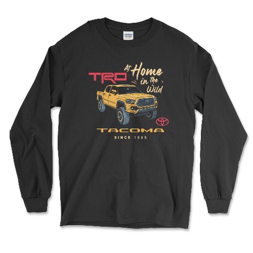 Toyota Tacoma At Home in the Wild 4x4 Long Sleeve Tee Black / Small Long-Sleeve T-shirt