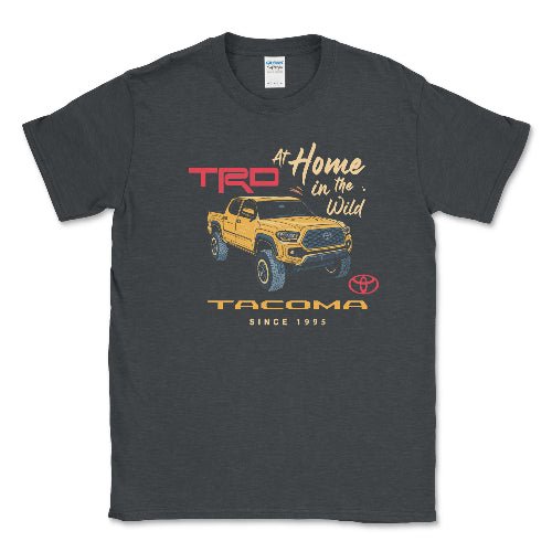 Toyota Tacoma Pick-Up Truck At Home in the Wild Off Road Tee Dark Heather / Small Unisex T-shirt
