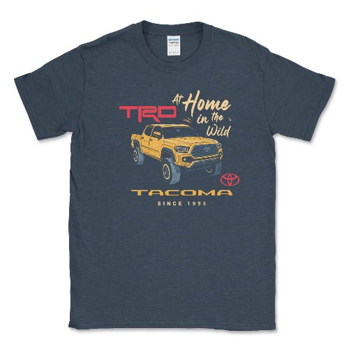 Toyota Tacoma Pick-Up Truck At Home in the Wild Off Road Tee Heather Navy / Small Unisex T-shirt