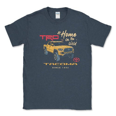 Toyota Tacoma Pick-Up Truck At Home in the Wild Off Road Tee Heather Navy / Small Unisex T-shirt