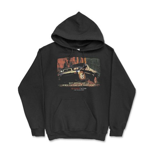 Toyota Tacoma Pick-Up Truck Retro Hoodie-Vintage Off Road Black / Small Hooded Sweatshirt