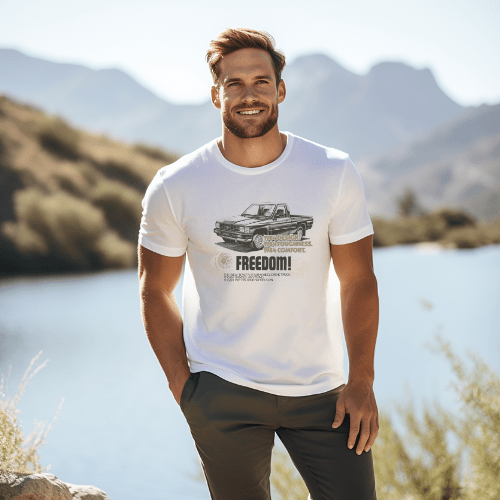 Toyota Truck Men's Big and Tall Vintage Tee-4x4 Lifestyle Big and Tall Shirts